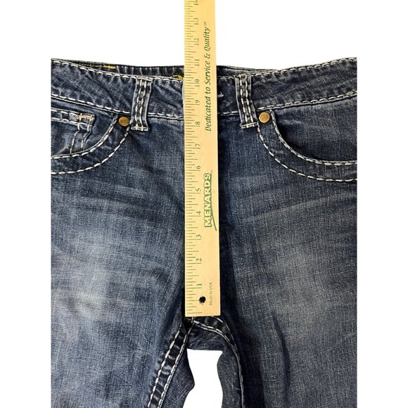 Wrangler Rock 47 Slim Boot Jeans Mens 34x34 Western MRB47MU Dark Wash Denim - Picture 16 of 16